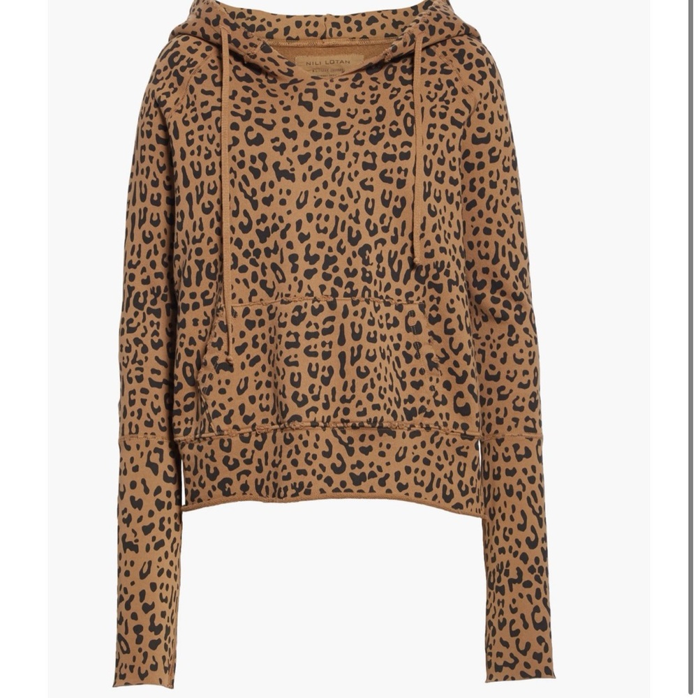 Nili Lotan Women’s Janie Leopard Print Hoodie - Small - Picture 2 of 6
